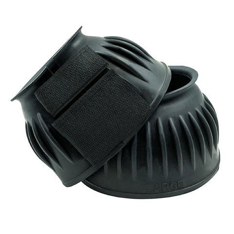 EQUI-TEK SOFT RIBBED BELL BOOTS WITH VELCRO