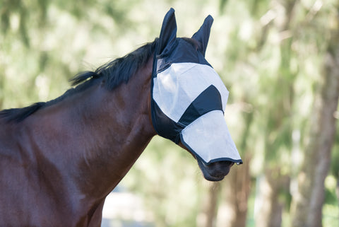 BLUE STEEL EQUESTRIAN MESH FLY MASK